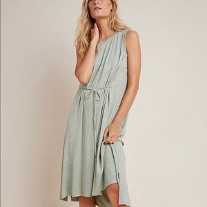 Anthropologie Light Green Tie-Front Dress